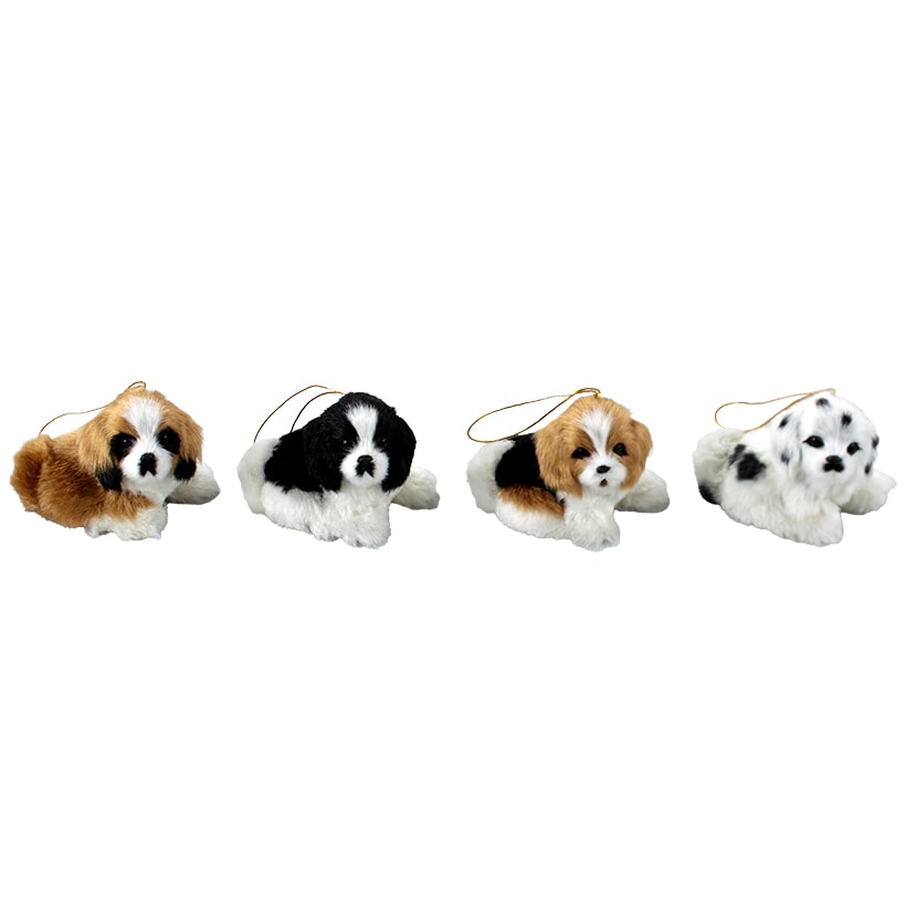 Set of 4 Furry Friends Ornaments