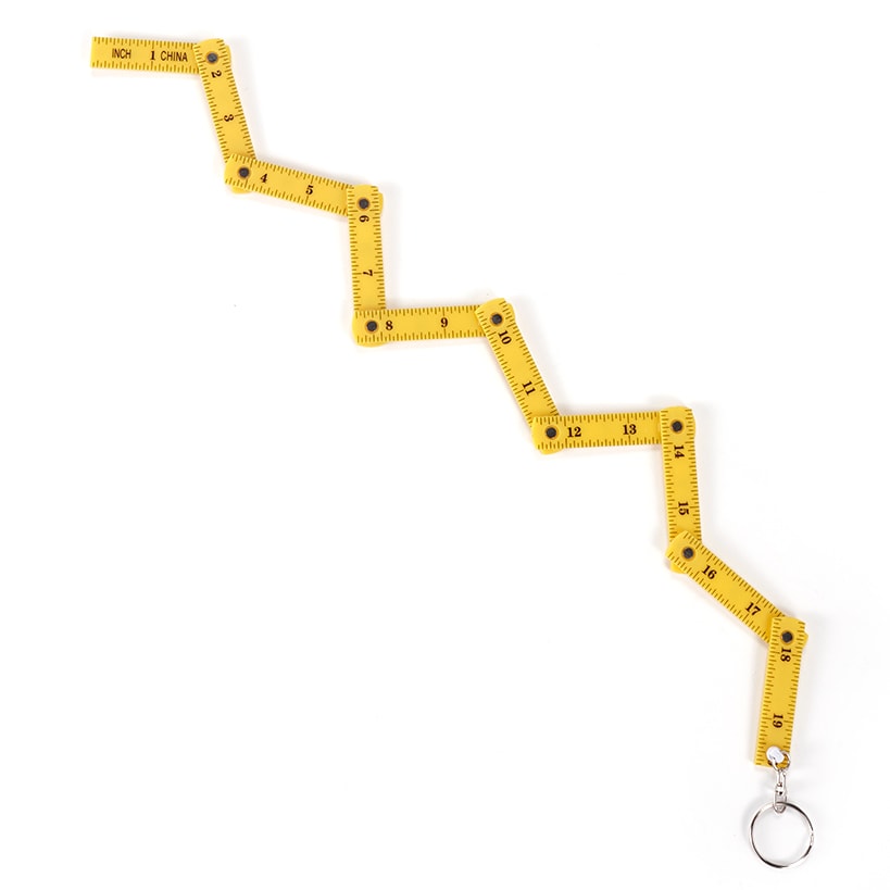 Set of 2 Mini Fold-Up Keychain Rulers