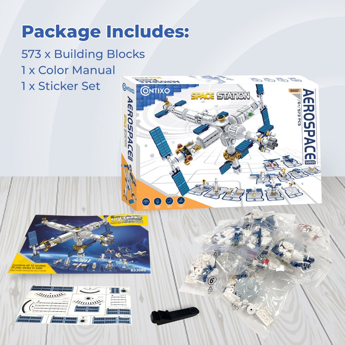 Contixo BK07 Aerospace Series Space Station Building Block Set - 573 PCS