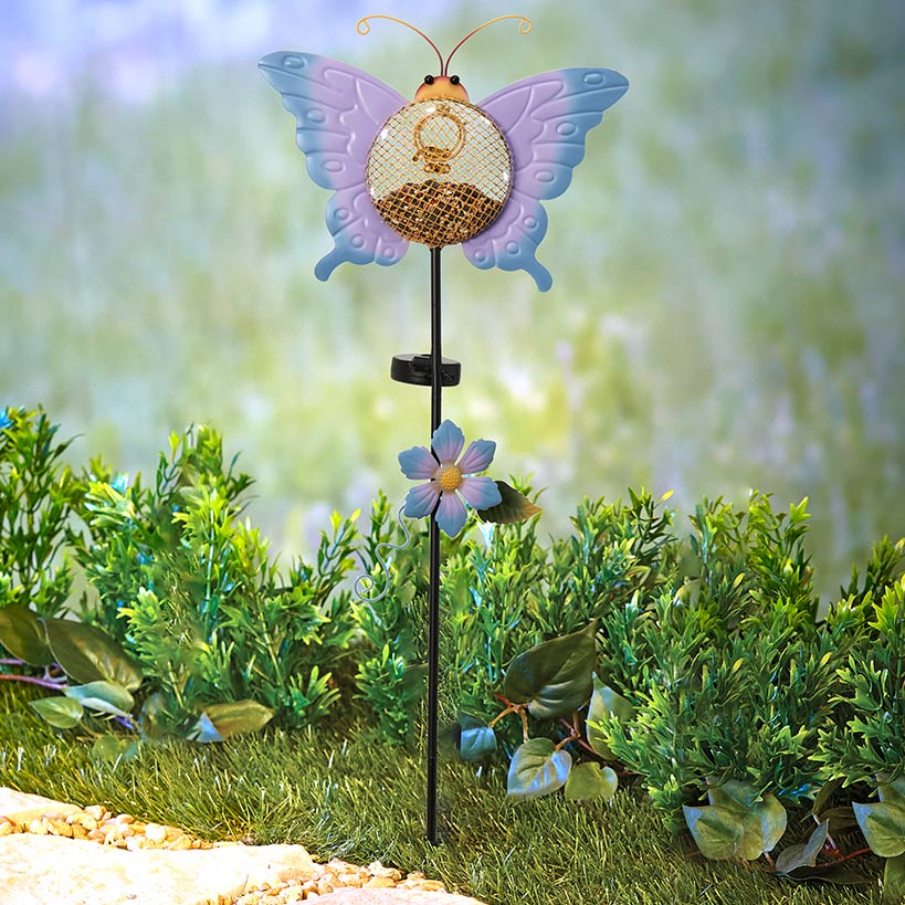 Solar Birdfeeder Stakes Flower or Butterfly#select-birdfeeder_butterfly