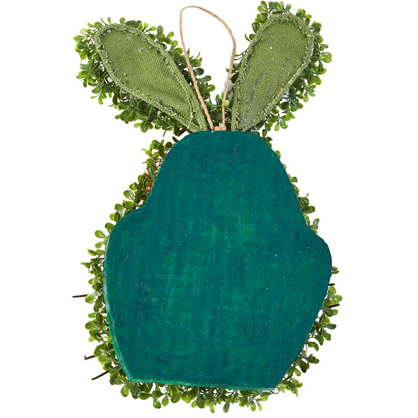 Faux Boxwood Bunny Door Hanger