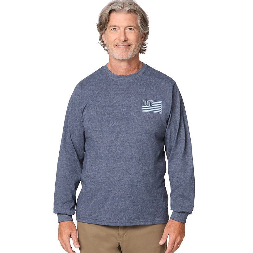 Men's Buckhorn River Americana Long Sleeve Graphic T-Shirt