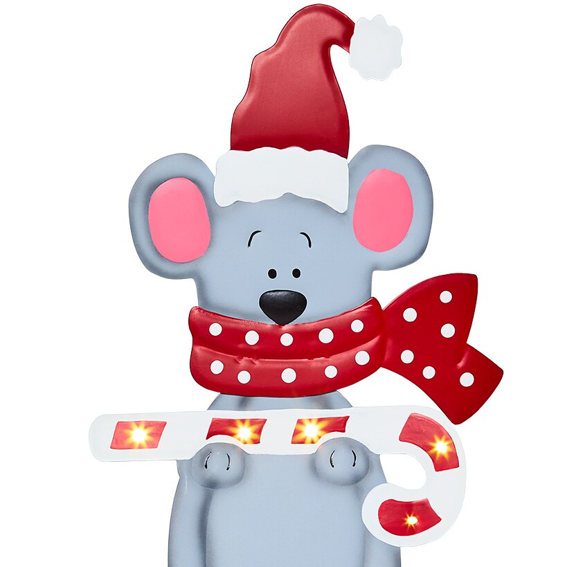 Christmas Mouse Garden Stake