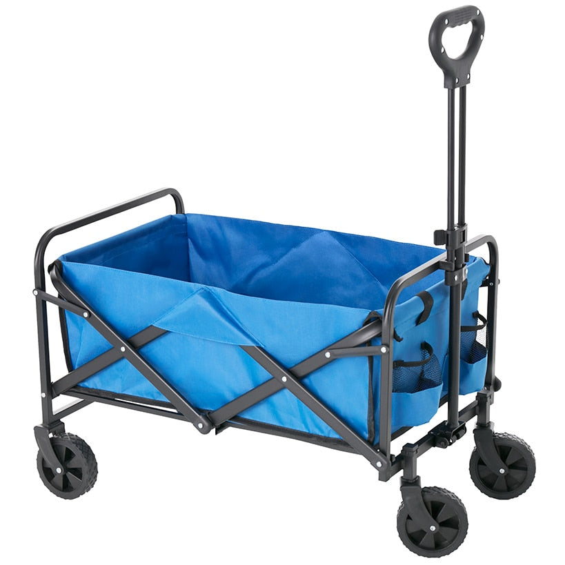 Collapsible Folding Wagon - Large Compartment and 2 Mesh Pockets