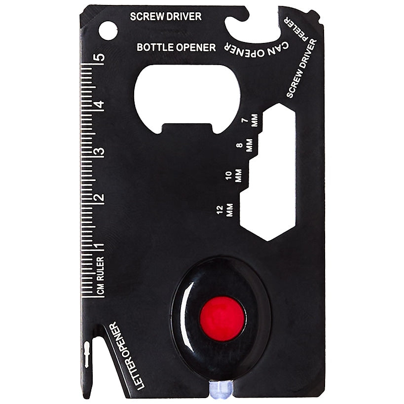 Compact LED Multifunction Stainless Steel 12 in 1 Tool