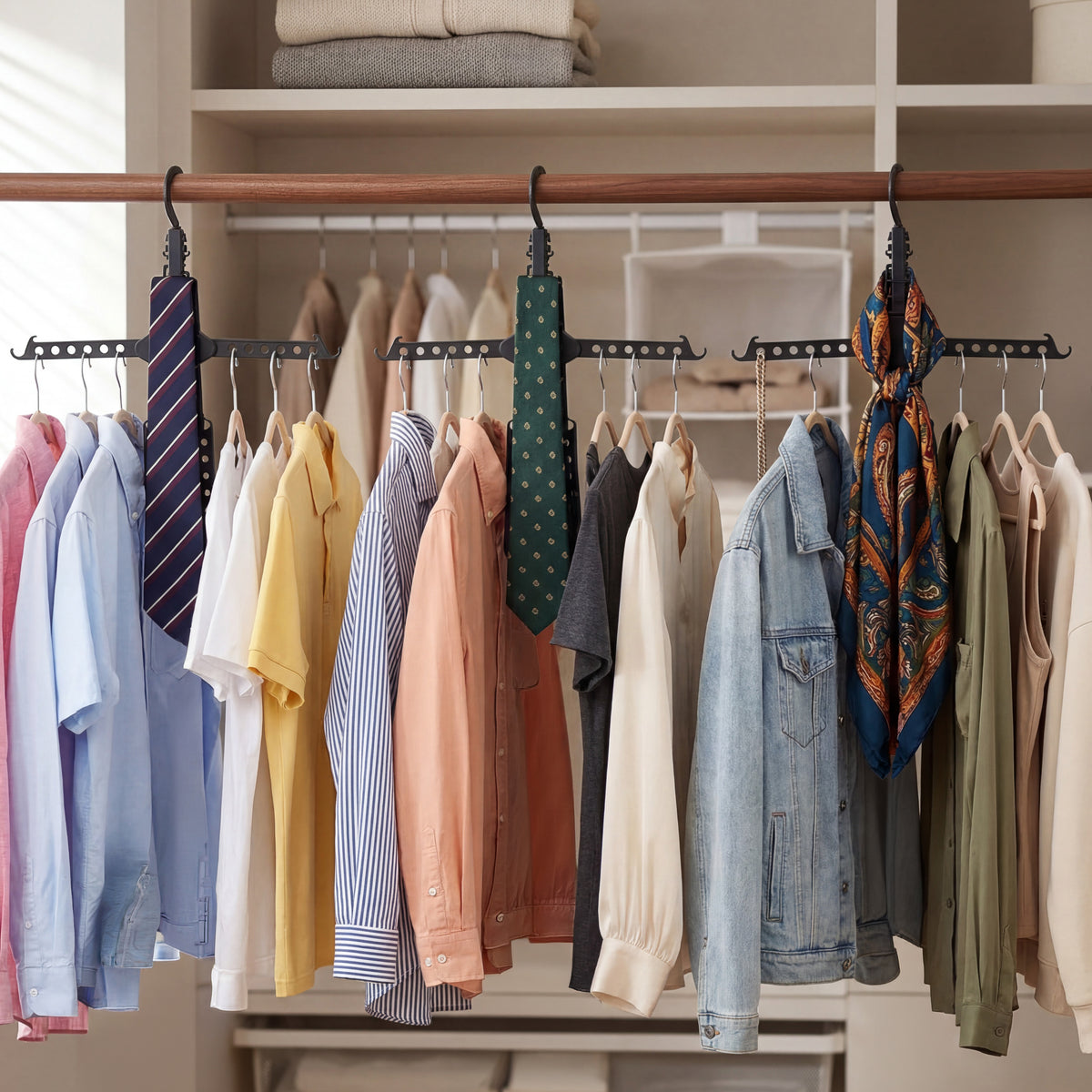 Collapsible Clothes Hanger for Closet - Set of 3