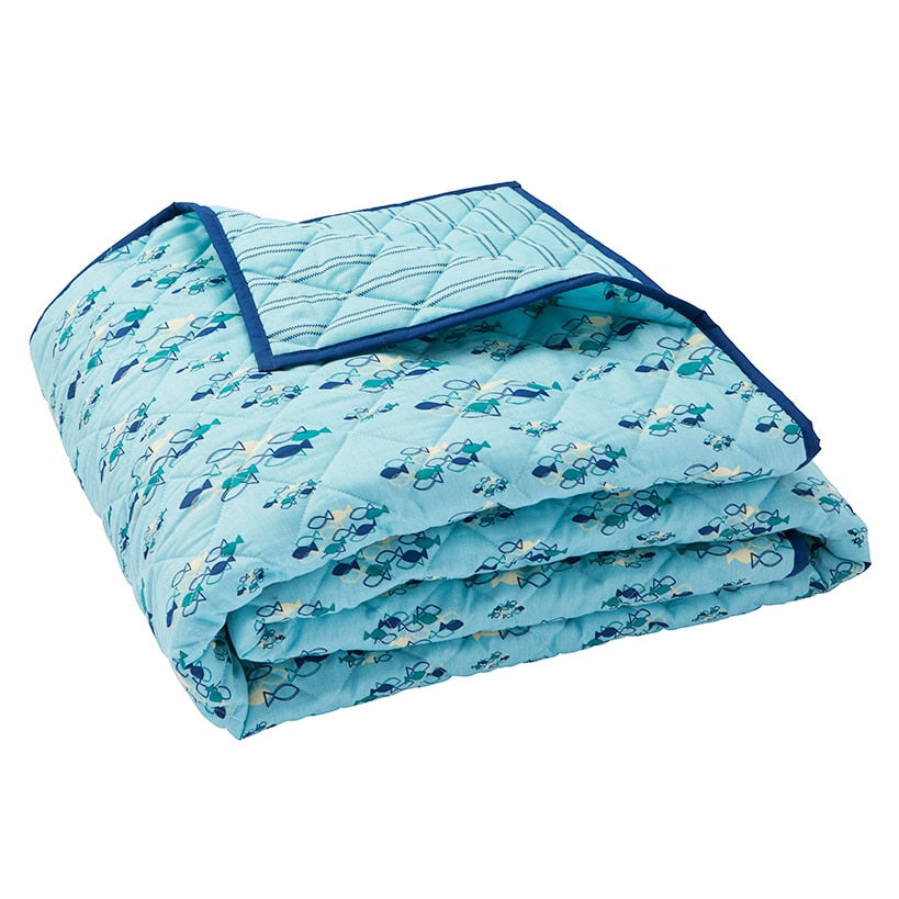 School of Fish Reversible Full/Queen or King Quilt or Sham