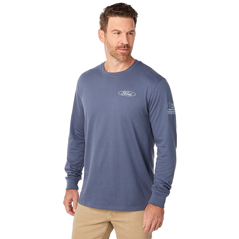 Men's Ford Car Long Sleeve Graphic T-Shirt#select-color_blue