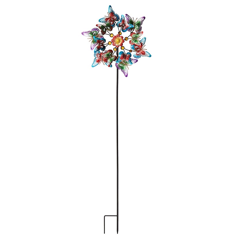 Garden Wind Spinner Stakes with Ladybug, Hummingbird, and Butterfly#select-stake_butterfly