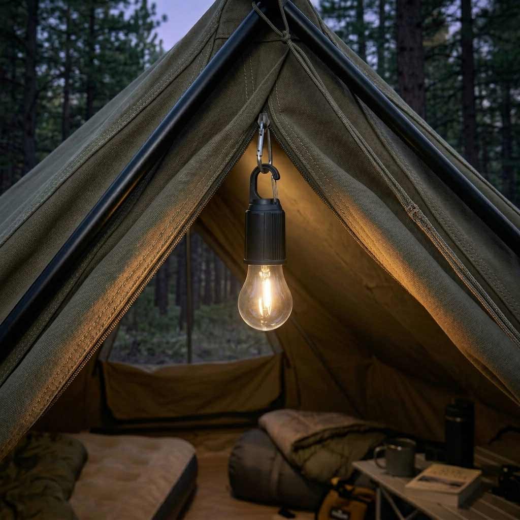 Rechargeable LED Camping Lantern 2.5 Hour Run Time with Hanging Clip