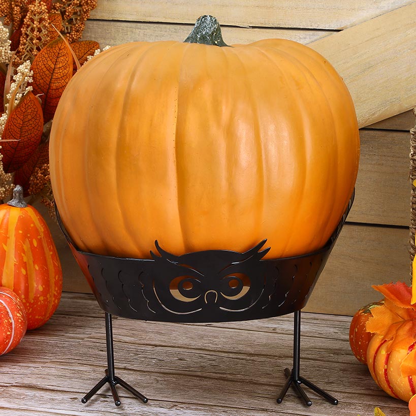 Halloween Pumpkin Holder In Boo Cat Owl Or Witch Design