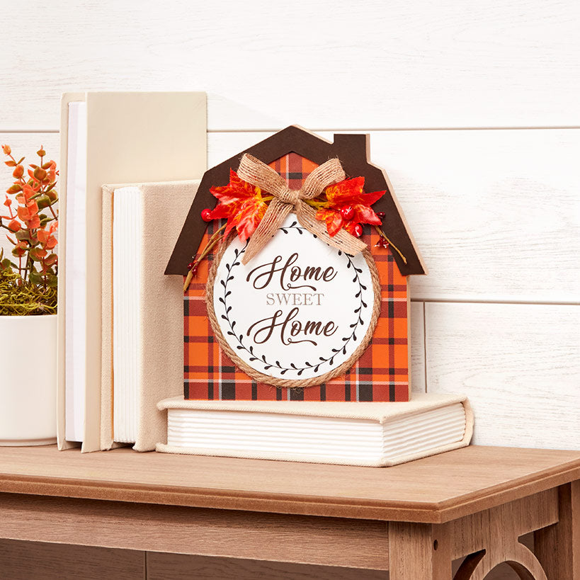 Farmhouse Rustic Home Sweet Home Sign#select-sign_plaid