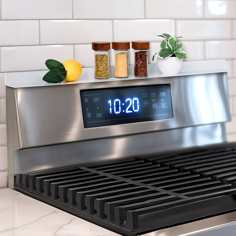 Magnetic Stovetop Storage Shelf in Stainless Steel - 2-Pc. - 15"L