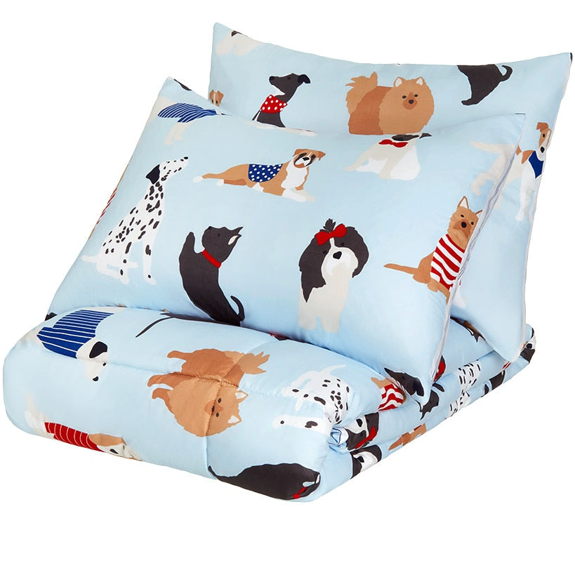 Dog's Life Reversible Queen or King Complete Comforter Set