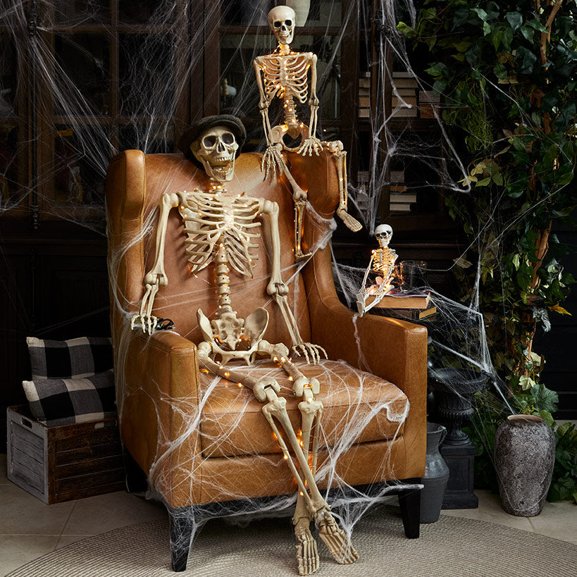 35-Inch Poseable Lighted Halloween Skeleton