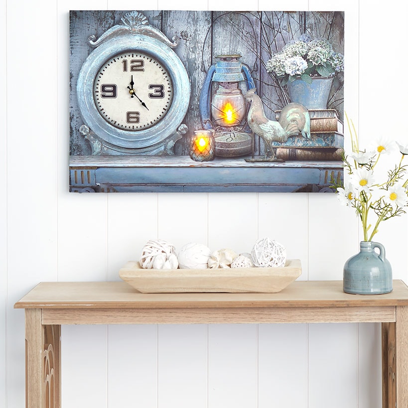 Themed Lighted Clock Wall Art#select-clock_rooster