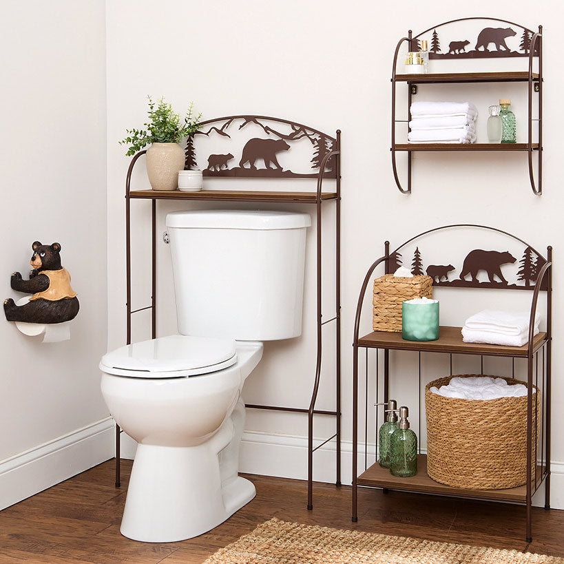 Rustic Lodge Bear Towel Holder