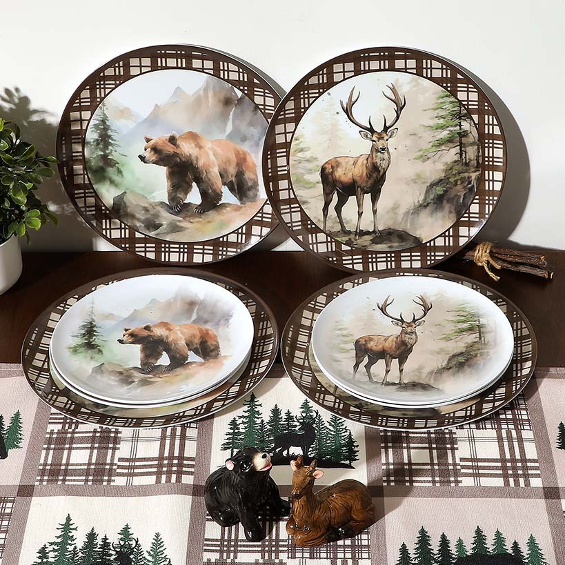 Enchanting Lodge Luxe Wilderness Salad Plates - Set of 4