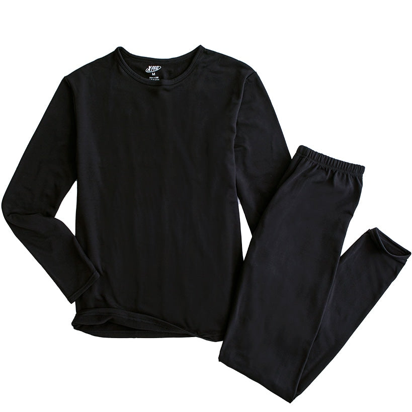 Men's Thermal Long Johns Set - Long Sleeve Top and Pants#select-size_black-xxl