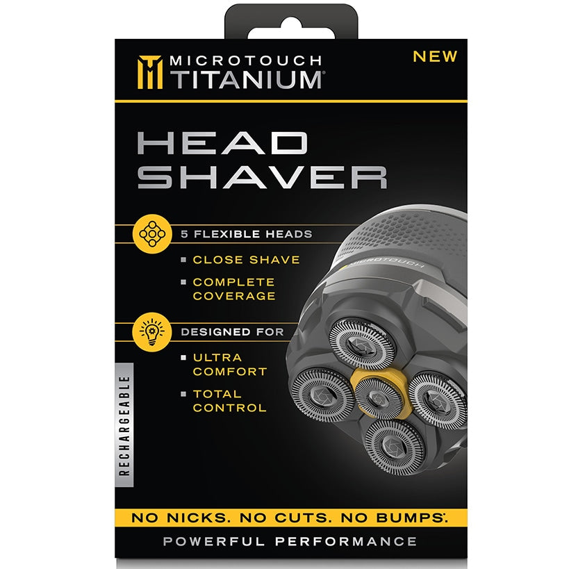 Microtouch Titanium Head Shaver With 5 Flexible Heads Cordless