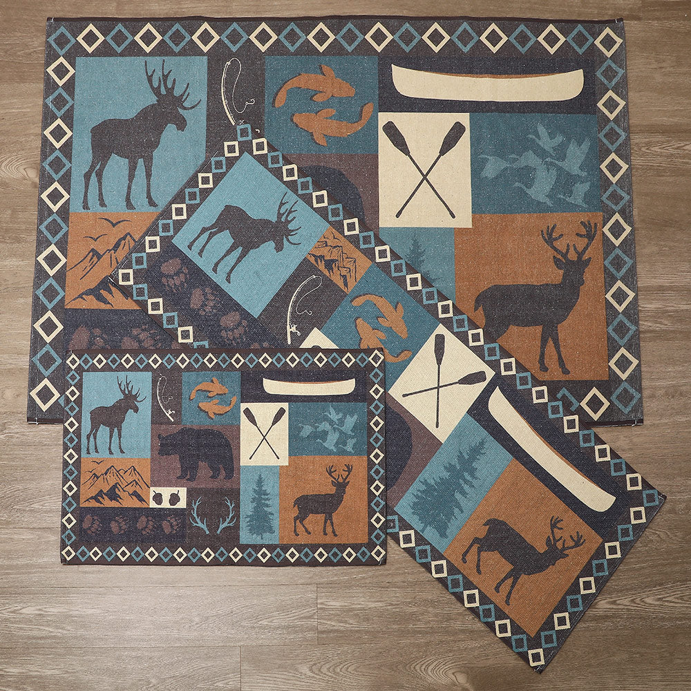 Lodge Washable Area Rug, Accent Rug or Runner Rug