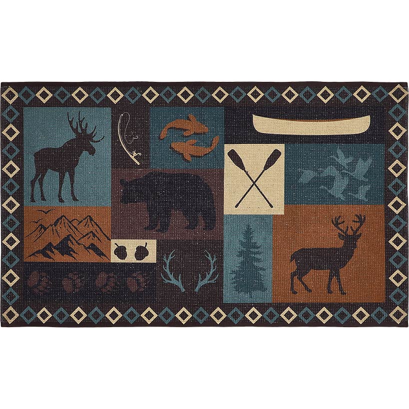 Lodge Washable Area Rug, Accent Rug or Runner Rug