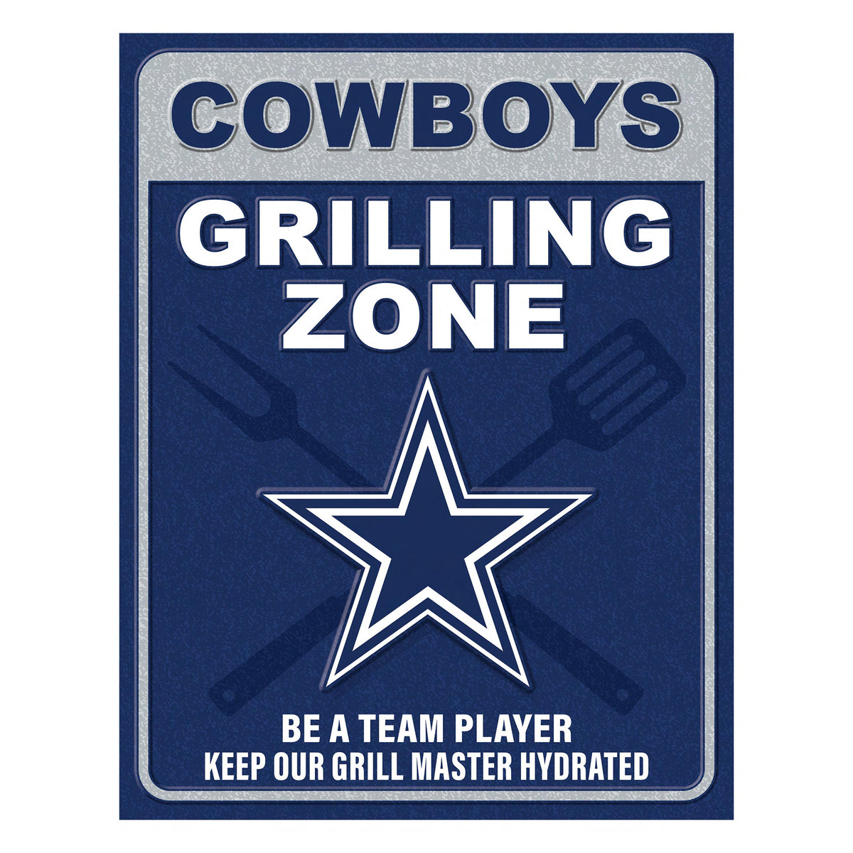 NFL Grill Zone Metal Sign