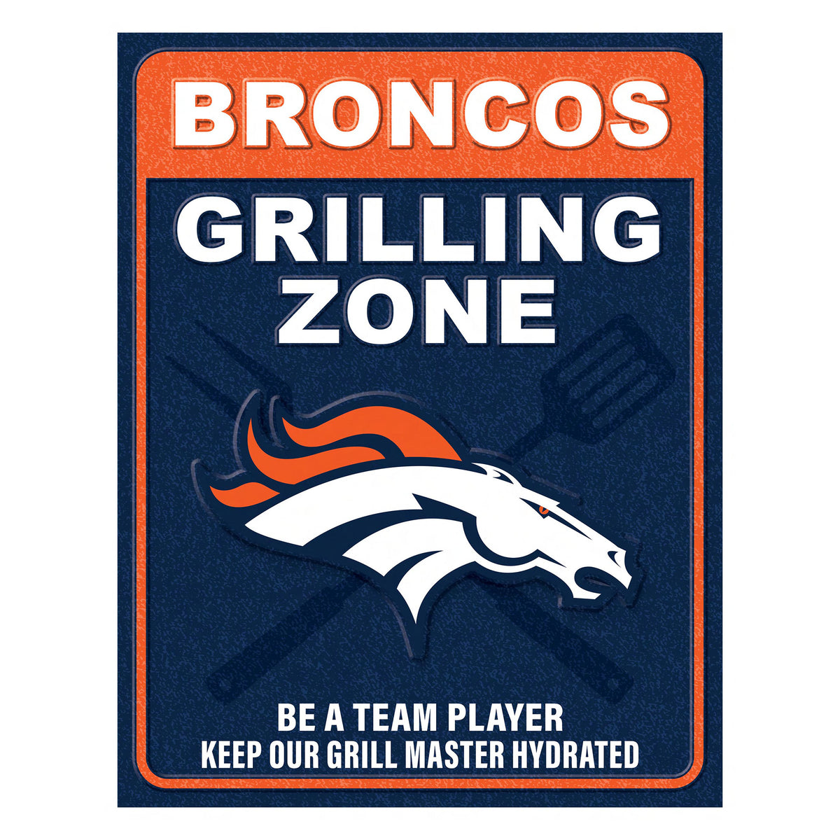 NFL Grill Zone Metal Sign