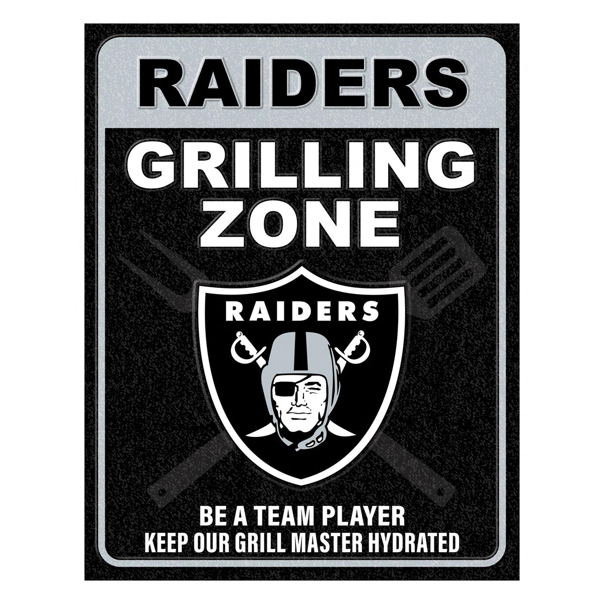 NFL Grill Zone Metal Sign