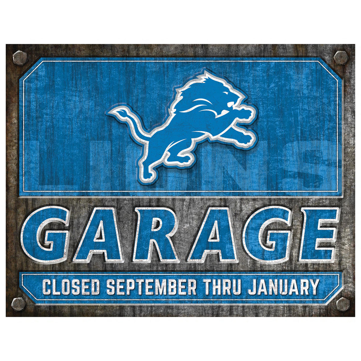 NFL Garage Metal Sign