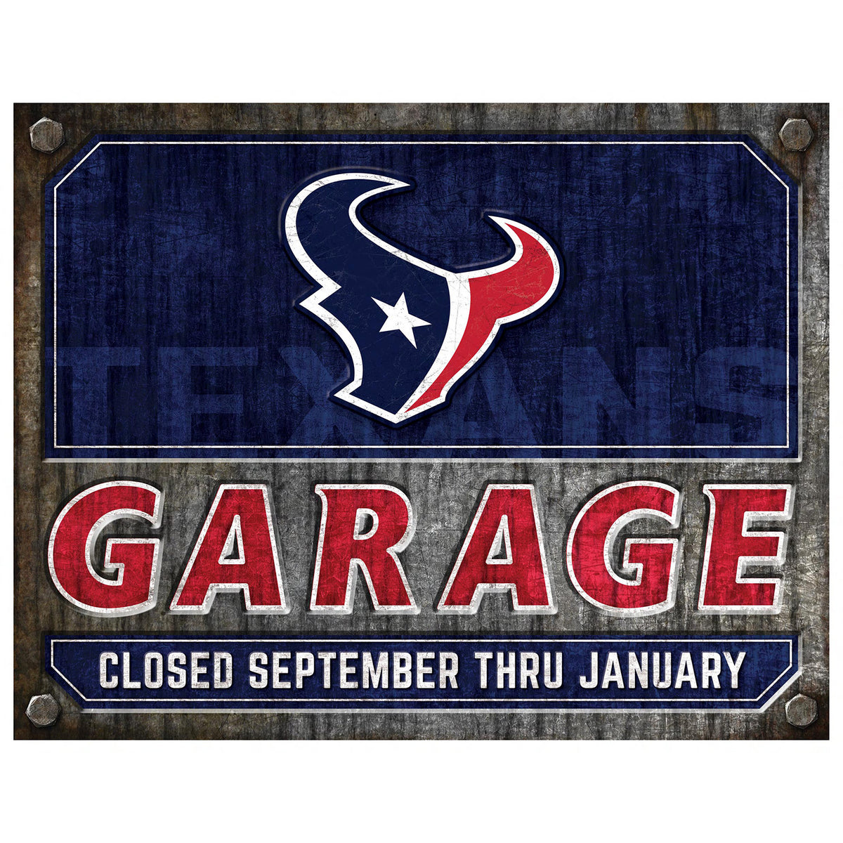 NFL Garage Metal Sign