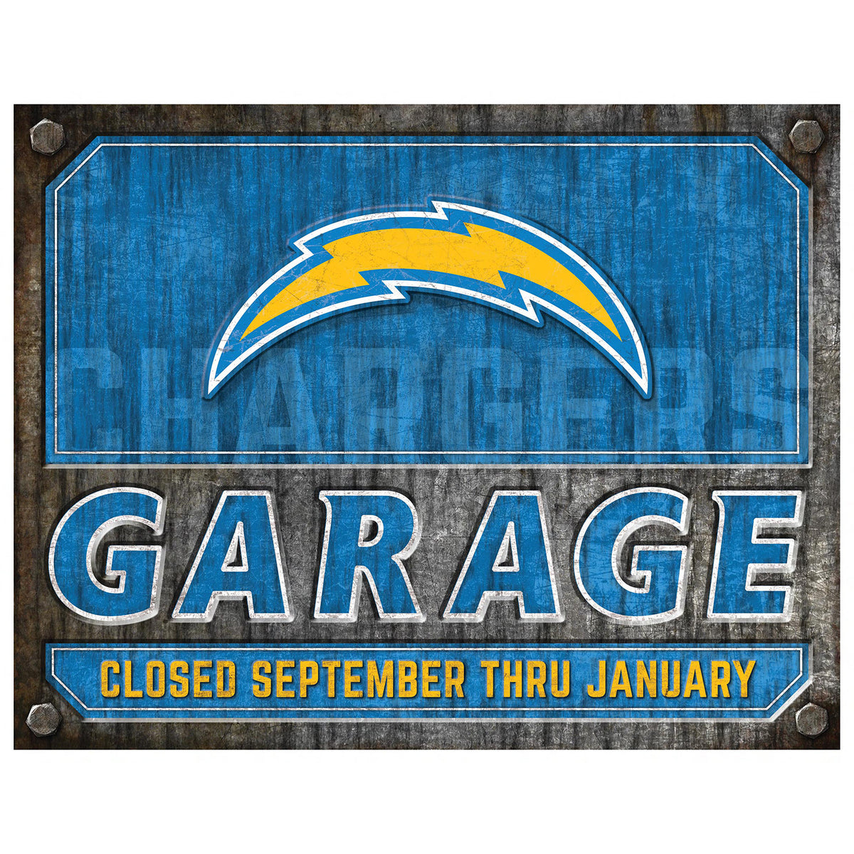 NFL Garage Metal Sign