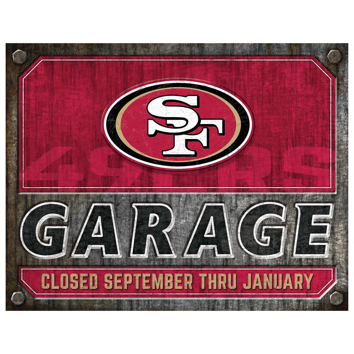 NFL Garage Metal Sign