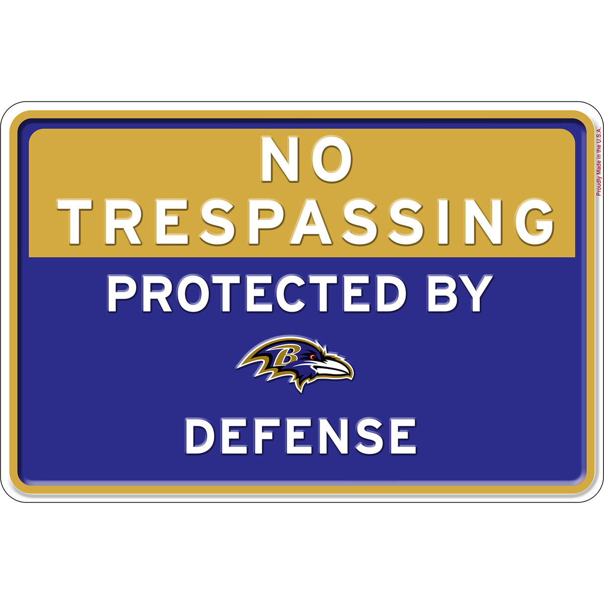 NFL No Trespassing Metal Sign