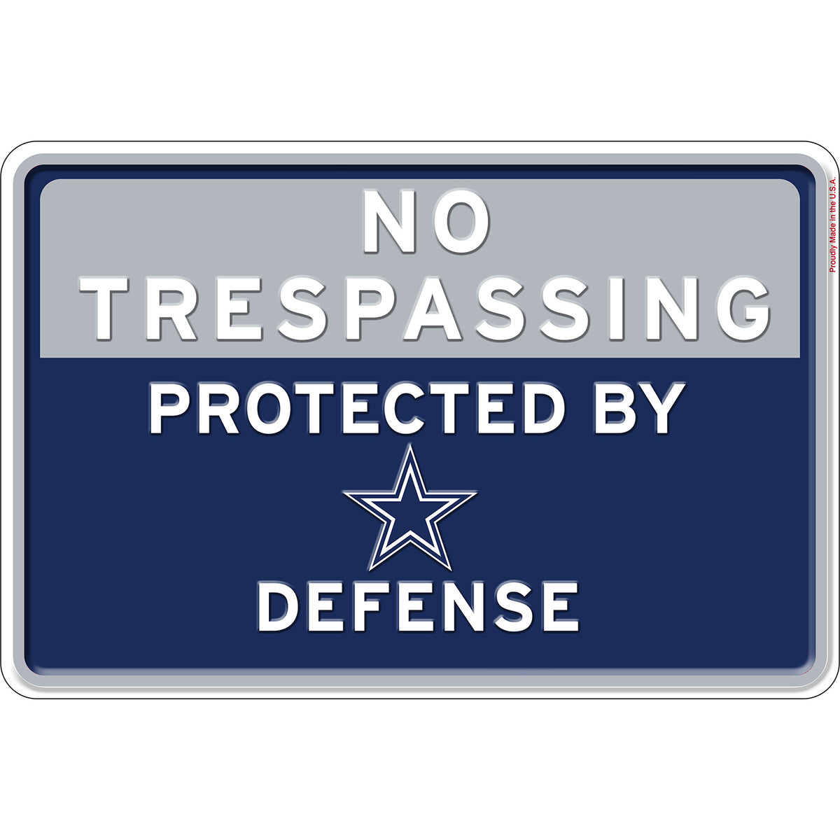 NFL No Trespassing Metal Sign
