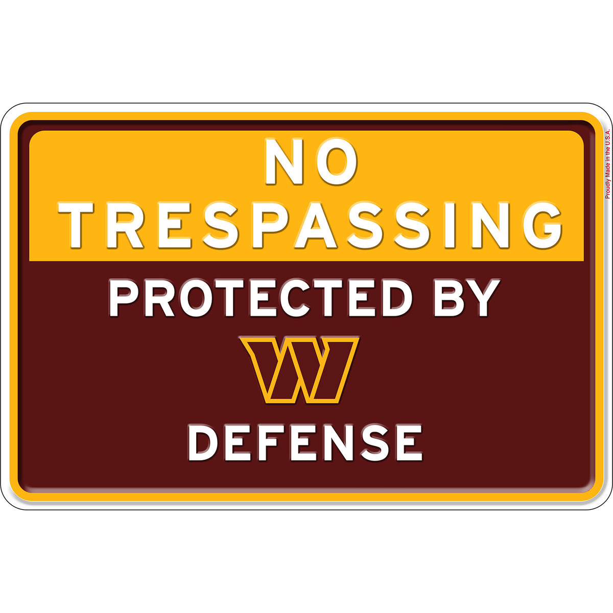 NFL No Trespassing Metal Sign
