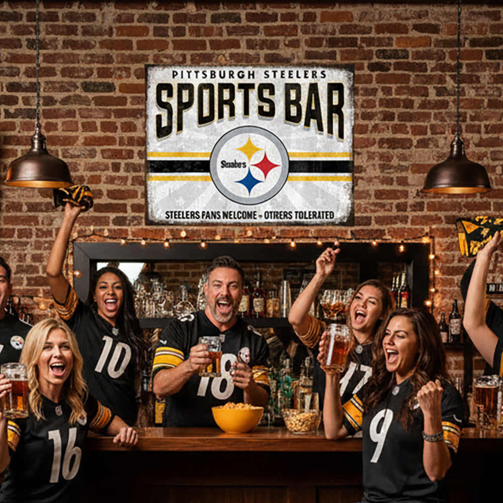 NFL Sports Bar Metal Sign