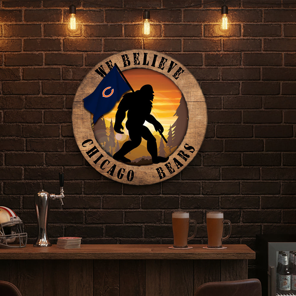 NFL We Believe Bigfoot Sign