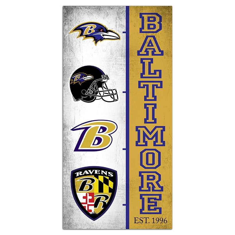 NFL Team Logo History Sign