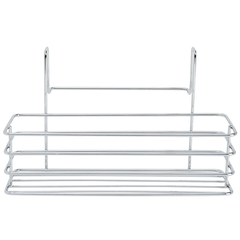 Metal Cabinet Door Organizer Rack with Towel Bar - Kitchen or Bathroom