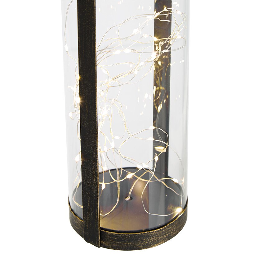 Decorative Wall Sconce With Fairy Lights - Black, Rustic Copper, or White#select-color_rustic-copper