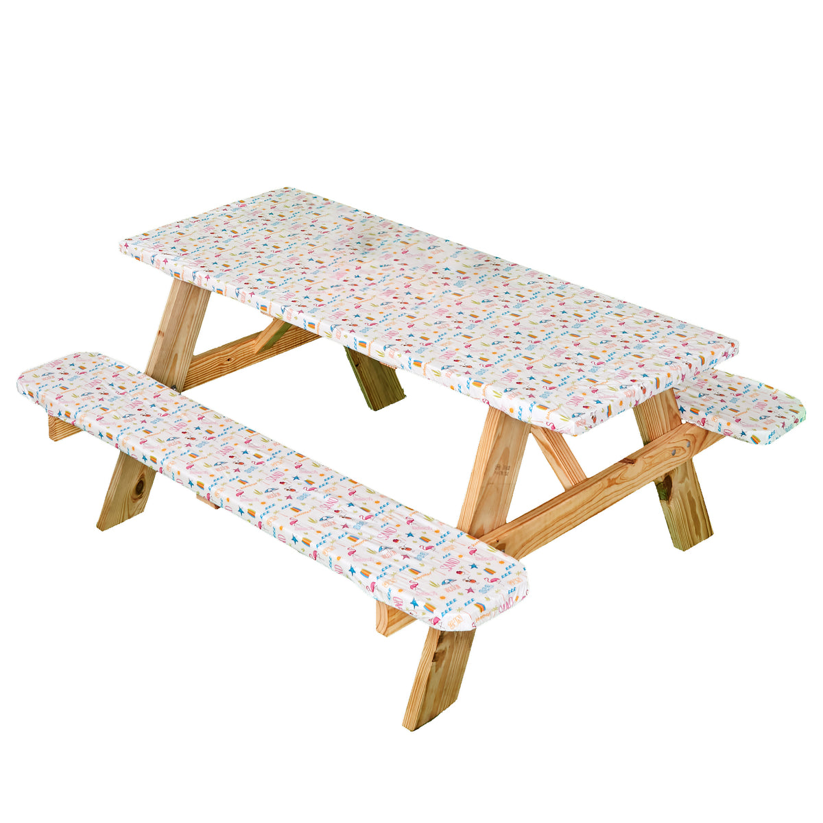 Easy-Fit Vinyl Picnic Table Cover 3 Pc.