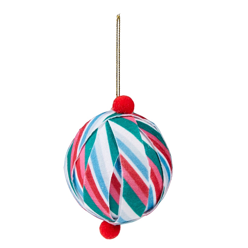 Patterned Paper Ball Ornaments Set of 2