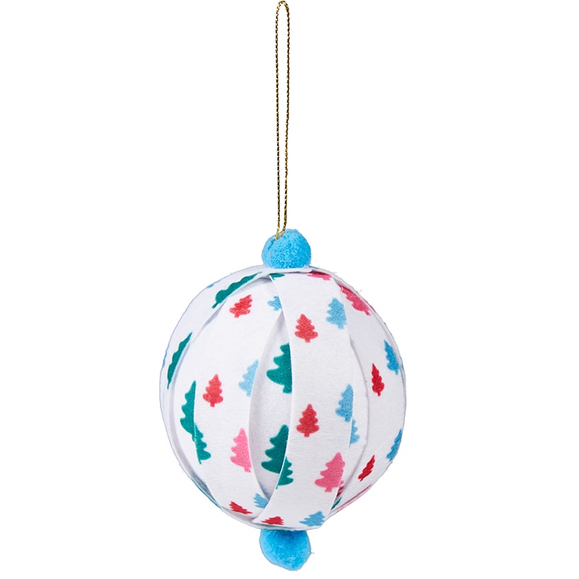 Patterned Paper Ball Ornaments Set of 2