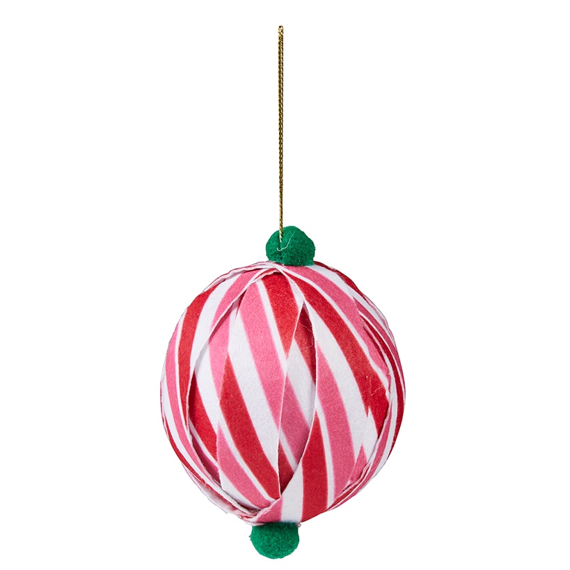 Patterned Paper Ball Ornaments Set of 2