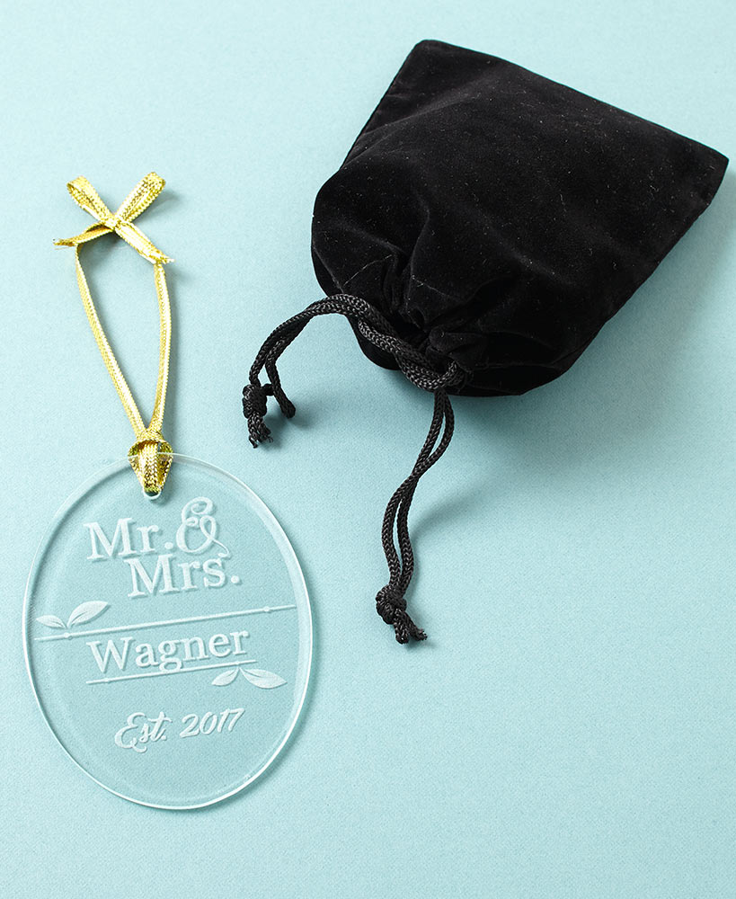 Personalized Glass Christmas Ornament