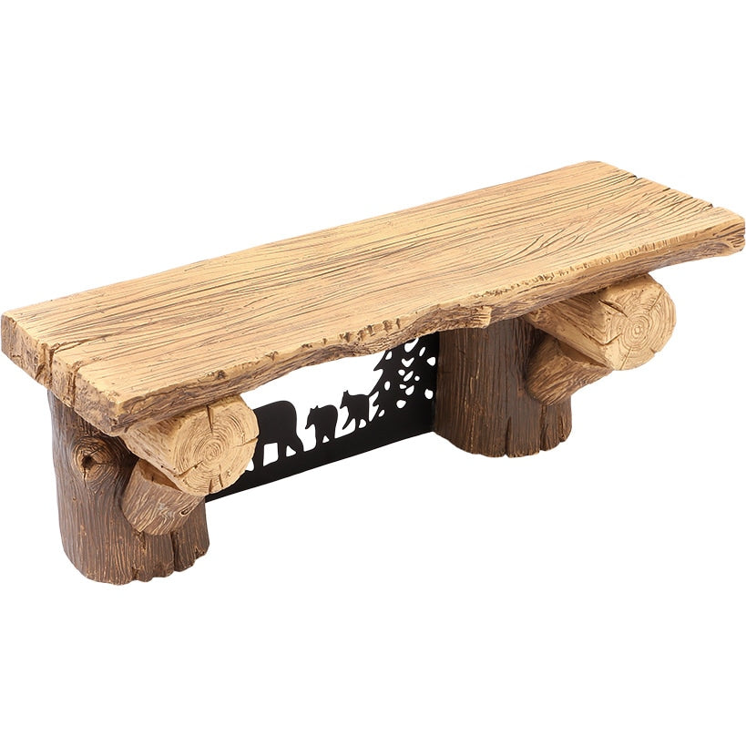Rustic Lodge Style Floating Wall Shelf 15"