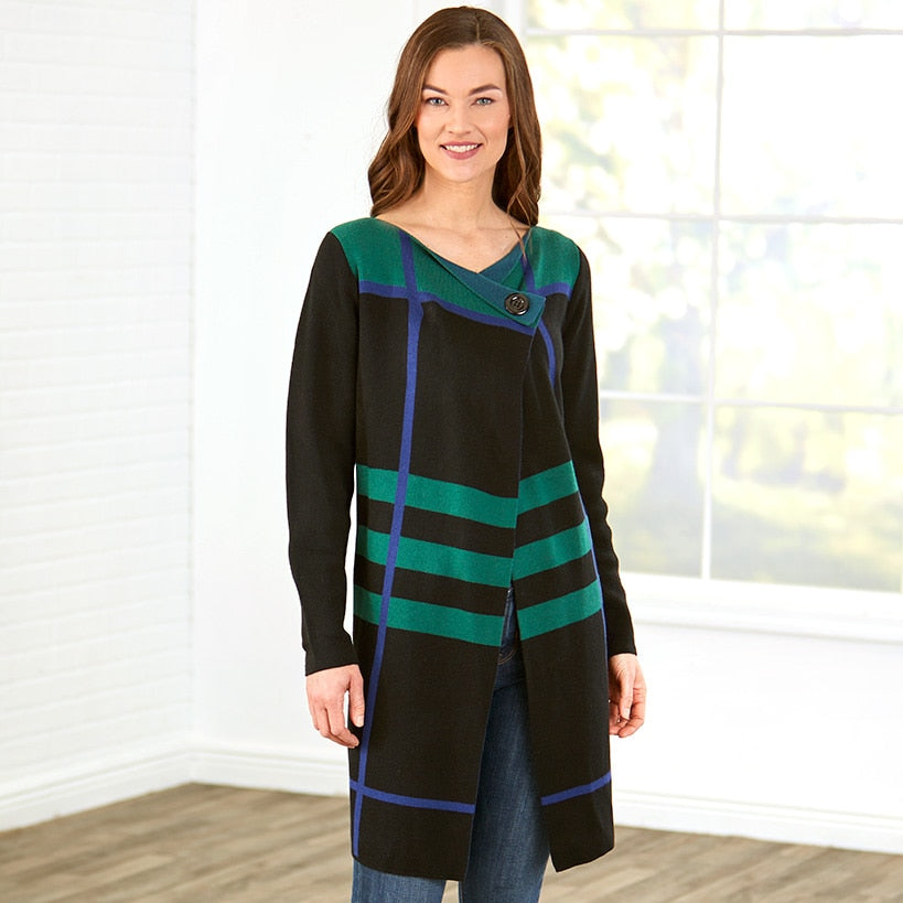 Plaid Cardigan