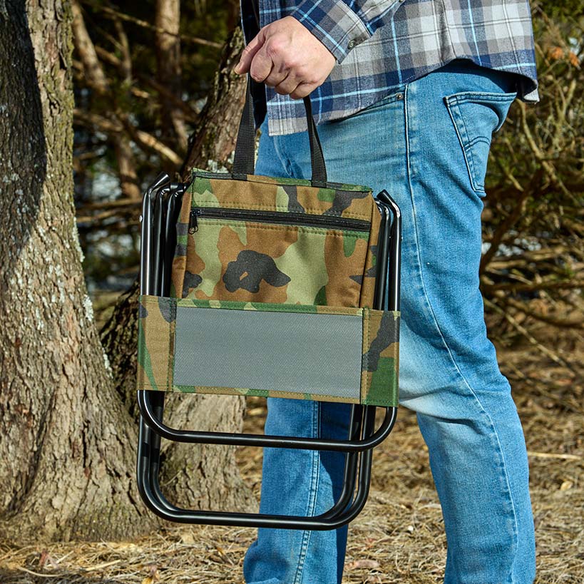 Portable Folding Outdoor Chair Lightweight Insulated Bag Camo Print