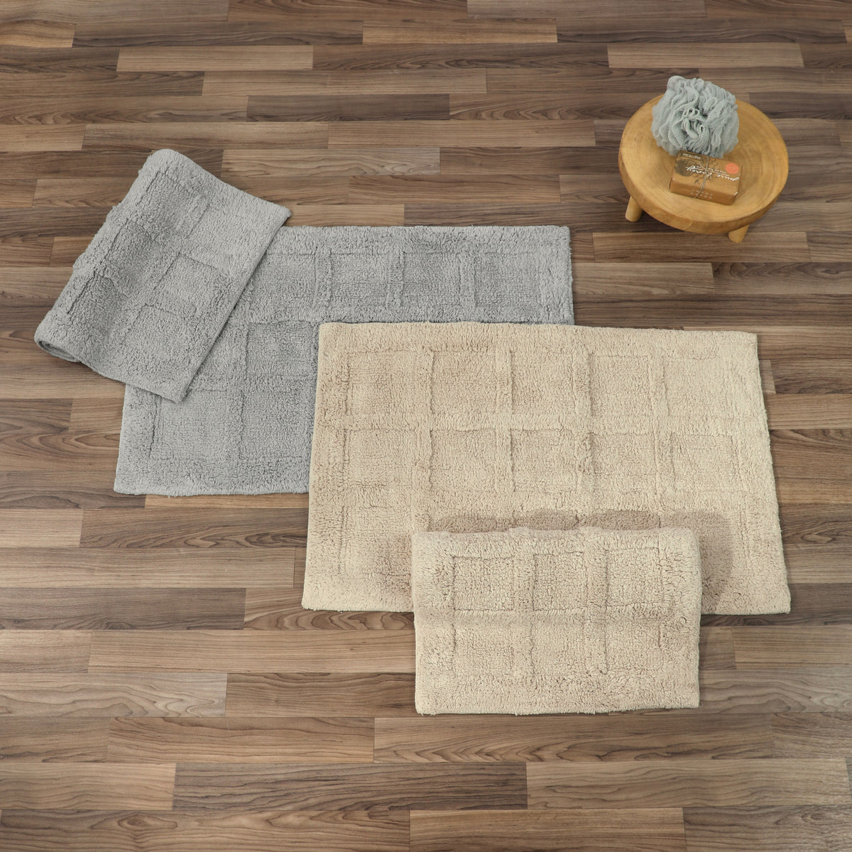 Homewear Sanibel Windowpane Bath Rug Set, 2-Pc.